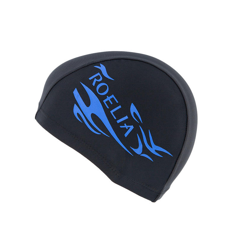 Picture of Swimming cap adult cloth cap swimming cap polyester nylon four needle six thread unisex large swimming belt paper card wholesale