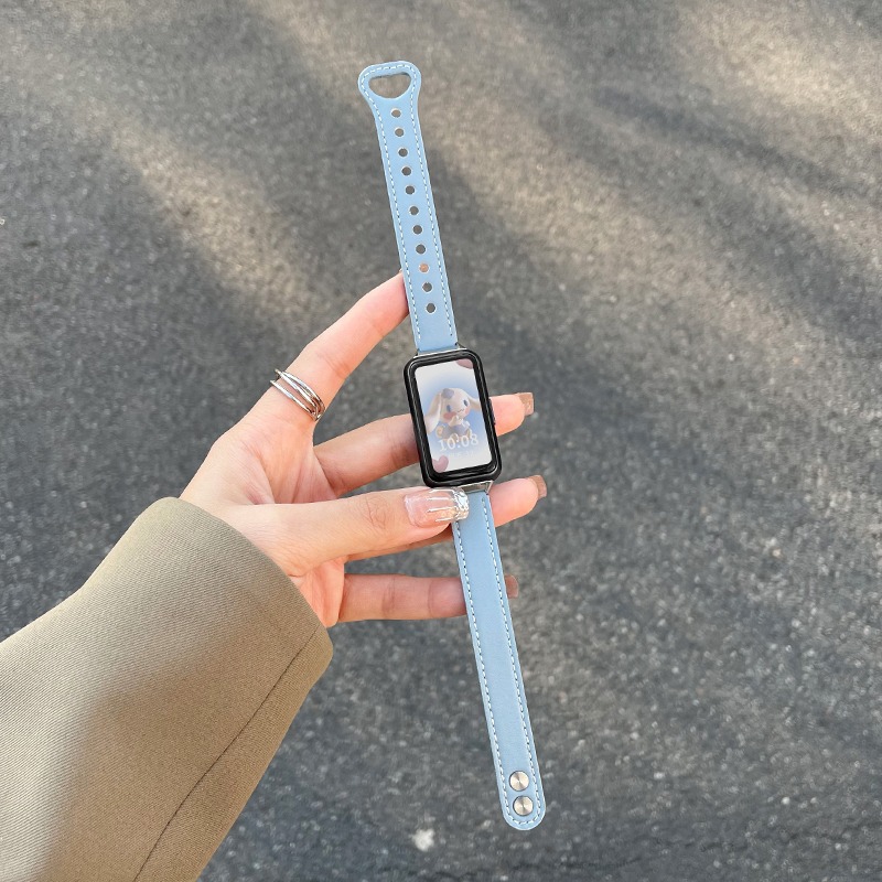 Picture of For Huawei Bracelet 9/8/7NFC Edition Strap Huawei band6pro Bracelet Leather Glory Bracelet 7 Men and Women
