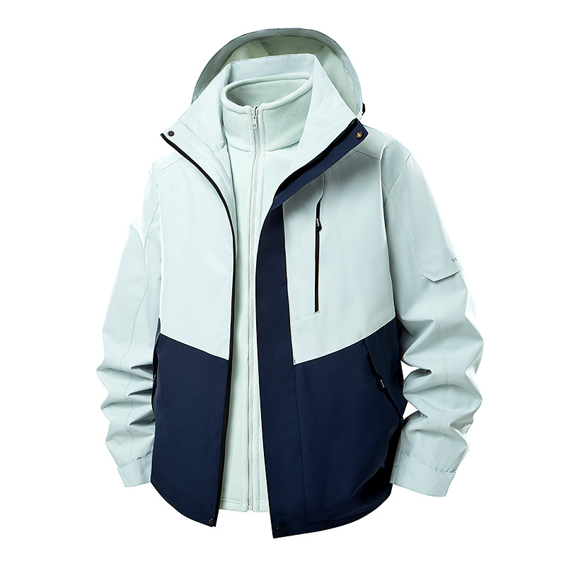 Picture of New outdoor assault jacket three-in-one water-repellent detachable outdoor mountaineering travel jacket for men and women cross-border