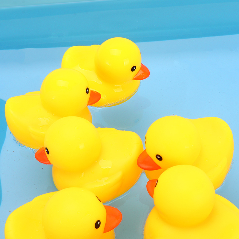 Picture of Baby Bathing and Water Toys, Kidsren's Soft Rubber Pinch and Screaming Little Yellow Duck, Baby Swimming Big Yellow Duck Cross-Border
