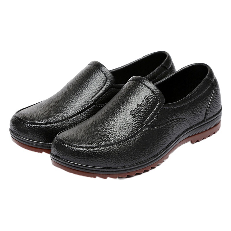 Picture of 818 Plastic Tbottomon Bottom Rain Boots Men's Work Shoes Low-Top Short-Tube Non-Slip Kitchen Shoes Men's Rubber Shoes Waterproof Shoes