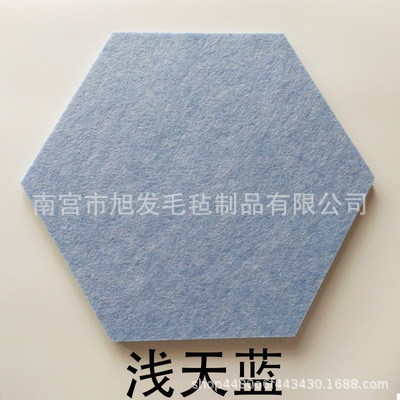 Picture of Cross-border color felt board hexagonal message board self-adhesive wall stickers felt hexagonal display background wall sound insulation board