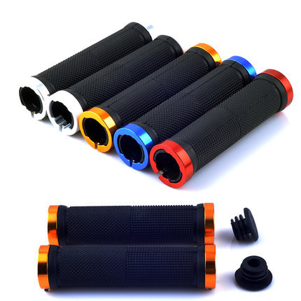 Bilateral Locking Handle Set Mountain Bike Handle Set Cross-grip Gloves Non-slip Handle Set Bicycle Equipment Accessories