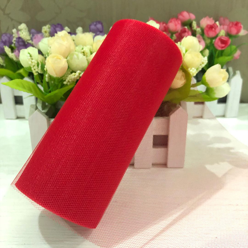 Picture of Wedding party decoration American mesh roll tutu skirt birthday table skirt tulle yarn wedding decoration 15cm * 25 yards