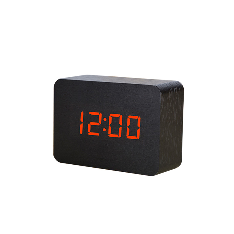 Picture of Source Manufacturer Electronic Clock Rectangular Wooden Clock Mini Alarm Clock Digital Clock Led Wooden Clock Luminous