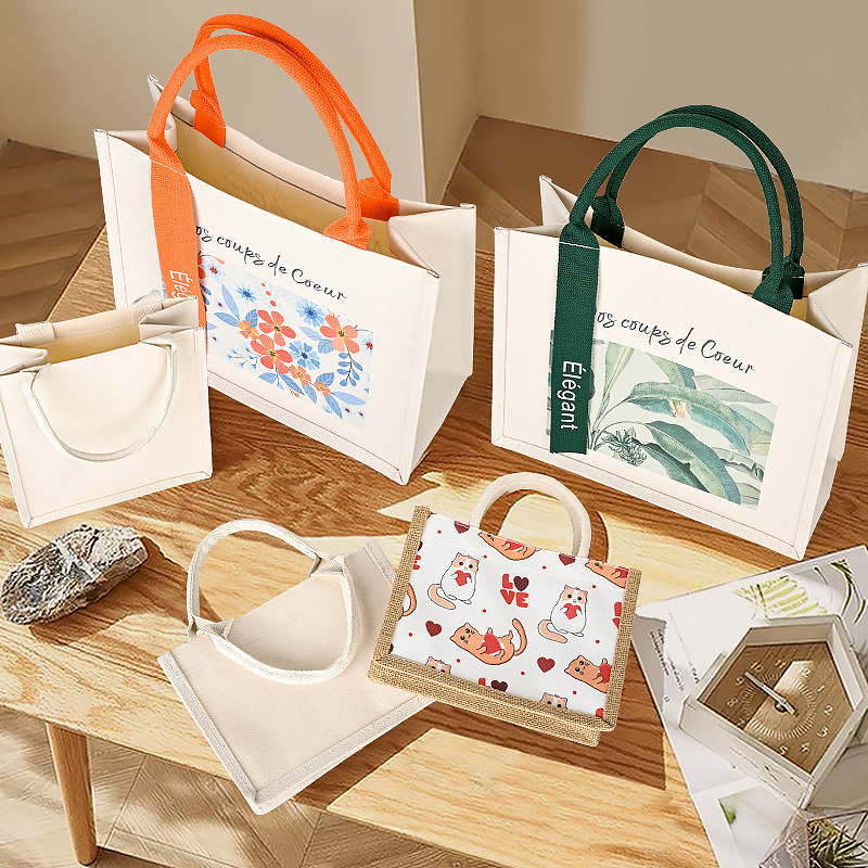 Canvas Bag Custom Logo Squeen Bag Strap Tote Bag Hand Carrying Shopping Bag Canvas Tote Bag Packaging Bag
