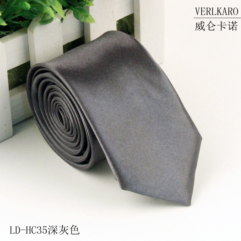 Picture of Leisure students 5cm solid color narrow version ins polyester silk business men's multi-color optional tie manufacturers in stock wholesale