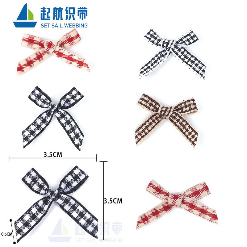 Korean style retro 0.6CM plaid bow hair accessories hairpin houndstooth accessories jewelry