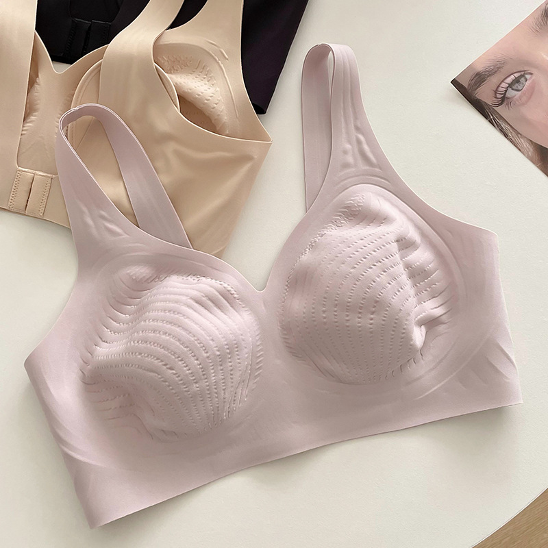 Picture of Big Chest Small Underwear Women's Ultra-thin Soft Support Non-marking Full Cup for Paramelia Rabbit Ear Cup plus size Bra Summer