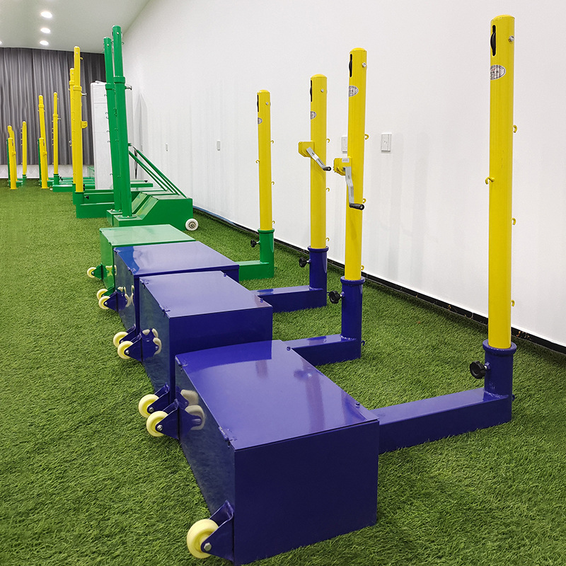 Cross-Border Manufacturer Wholesale Outdoor Mobile Tennis Post Portable Empty Box Tennis Post Competition Mobile Tennis Rack
