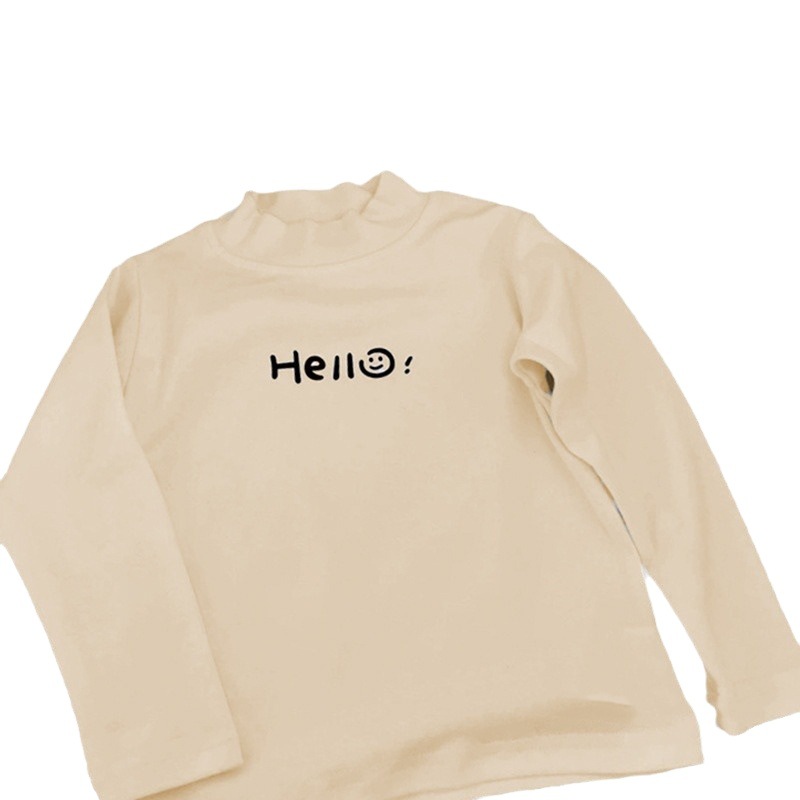 Develvet children's all-match turtleneck warm bottoming shirt autumn and winter children's clothing fun cute children's long-sleeved T-shirt top