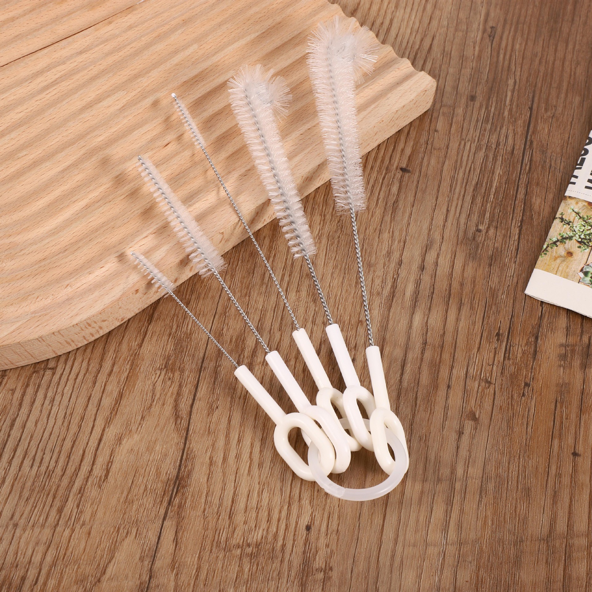 Multifunctional cleaning brush 5-piece set spout suction tube brush kettle nylon small size gap cleaning cup cleaning brush