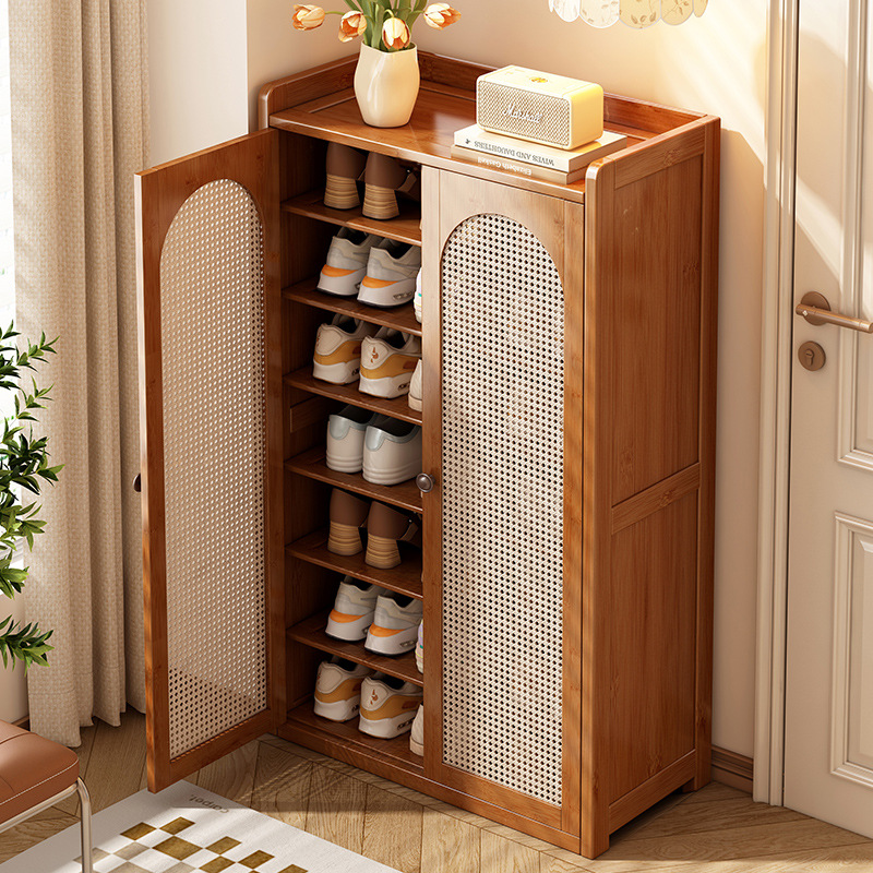 Shoe Cabinet Multi-Layer Home Entrance Small Narrow Shoe Rack Simple Rental House 2025 New Dust-Proof Storage Shelf