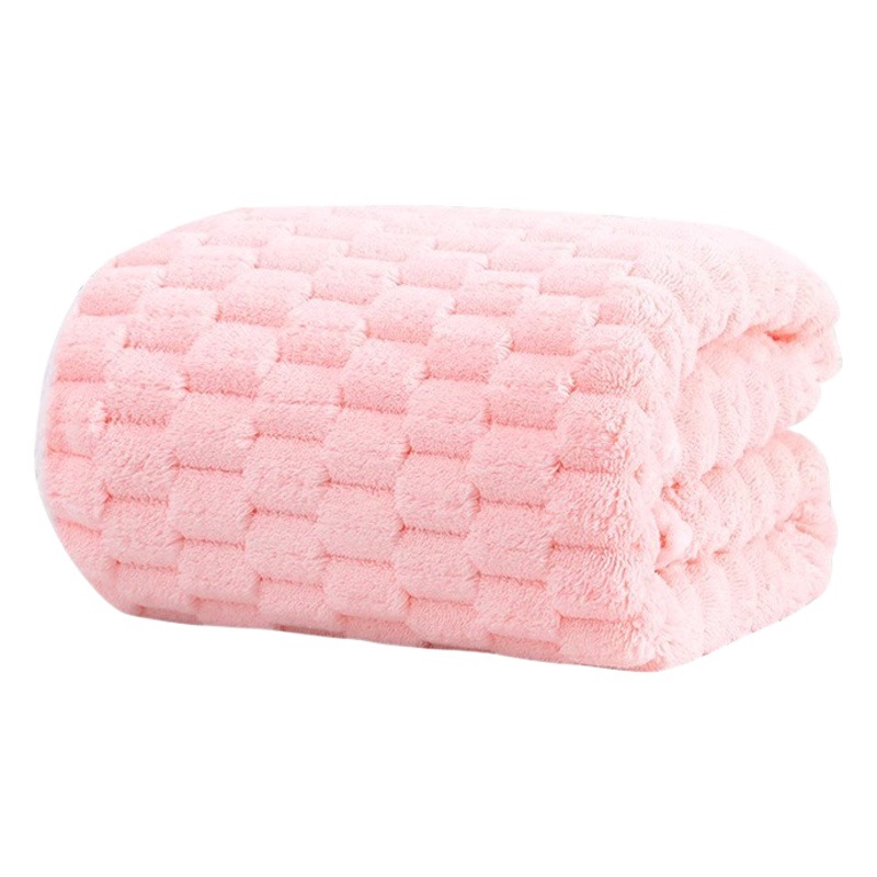 Strict selection of explosions cloud grid bath towel absorbent quick-drying coral fleece bath towel couples thick soft wholesale