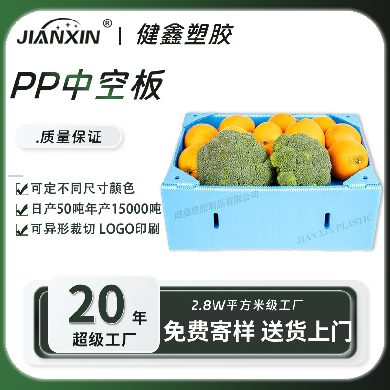Plastic PP hollow board fruit box vegetable box hollow board box corrugated board box Wantong board box Dongguan source manufacturer