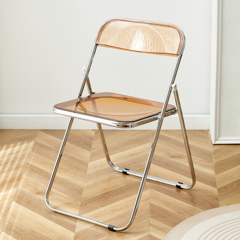 Picture of Plastic folding chair home back chair Internet celebrity photo chair dormitory dining chair conference office chair outdoor folding stool