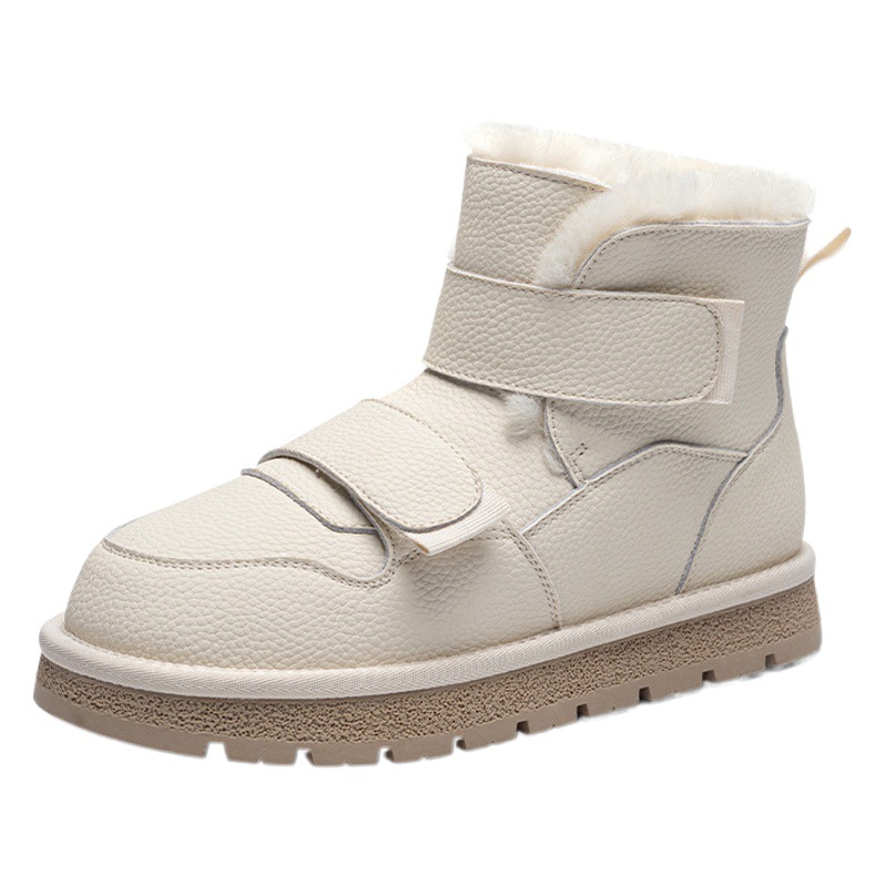 ZHR snow boots for women 2023 Winter New thick bottom fleece-lined thick casual all-match high-top Velcro bread boots