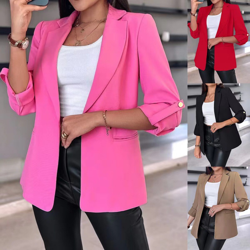 2024 Amazon AliExpress Europe and the United States new Joker loose casual sleeve fashion suit coat women's clothing