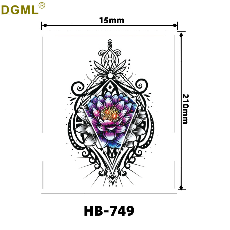 Picture of Small fresh English letters flower butterfly tattoo stickers color creative full arm fox in stock wholesale to map custom