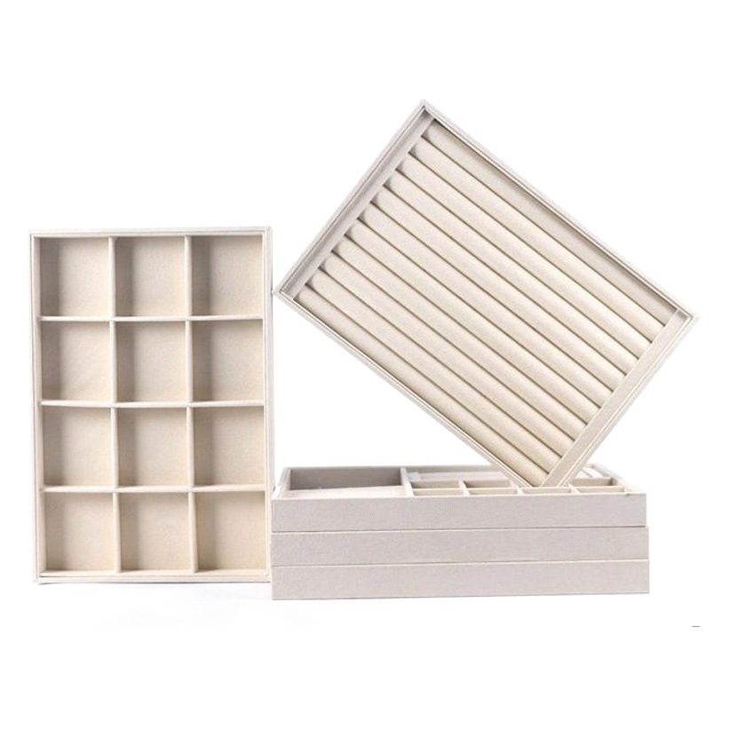 Pearl Fleece Jewelry Necklace Box Ring Storage Box Bracelet Pendant Display Props Earrings Jewelry Tray