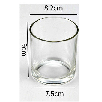 Picture of Wholesale DIY Flameless Scented Candle Cups Empty Colored Glass Jars Transparent Sprayable Glass Bottles with Screen-Printed Text