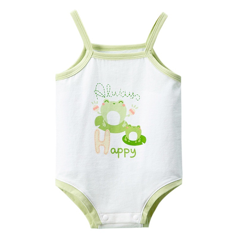 Baby one-piece clothes newborn baby sleeveless romper boys and girls baby cute sling sheath summer thin