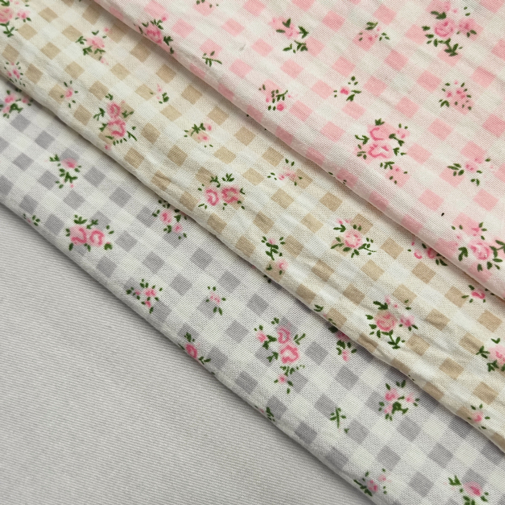 Picture of Spring and Summer Plaid Style Small Floral Fine Printed Fabric dress Fabric Table Cloth Home Boutique