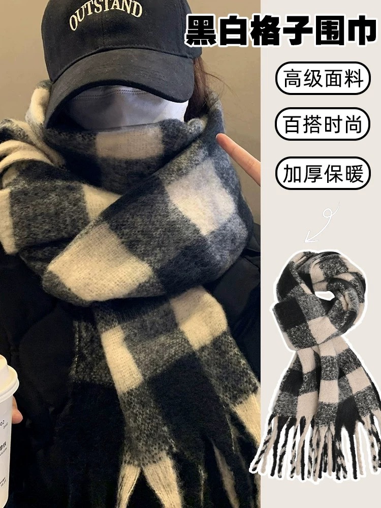 Picture of Cross-border solid color new imitation cashmere scarf women's autumn and winter thickened warm shawl solid color student scarf men's wholesale