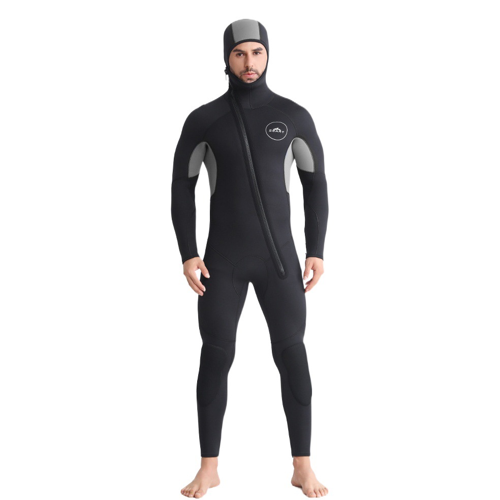 SBART new 5/7MM thick diving suit surfing suit one-piece diving suit cold-proof warm fleece-lined jellyfish suit
