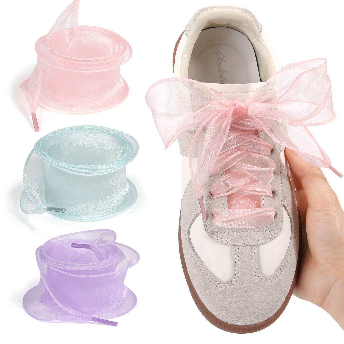 3.5cm Snow Gauze Shoelaces Suitable for Moral Training Shoes Lace Accessories Shoelaces DIY Ballet Suitable for Silk Organza