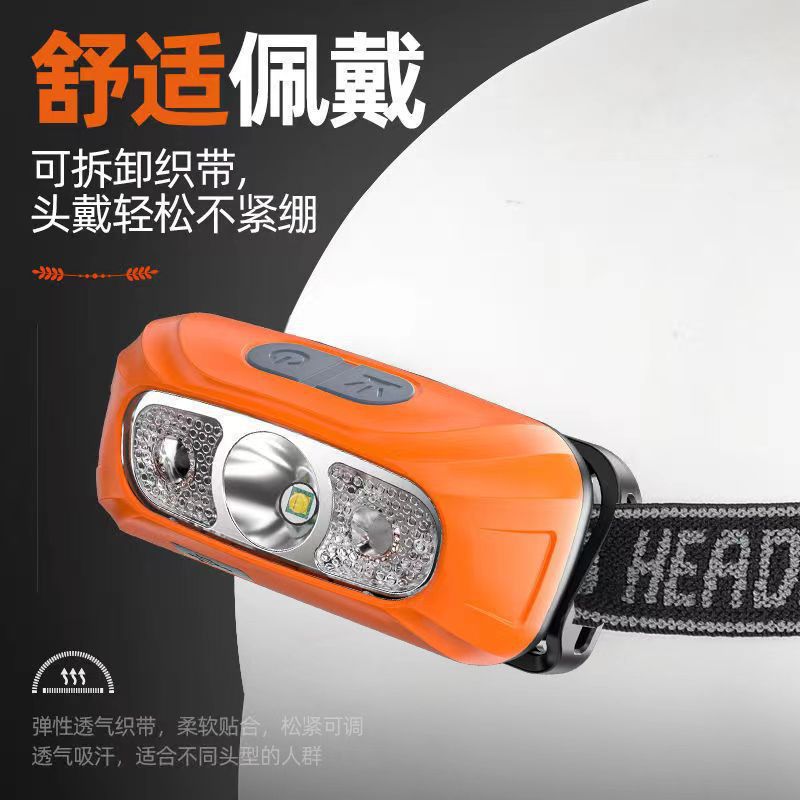 Picture of Strong headlight charging super bright head-mounted lighting long endurance induction outdoor night fishing home flashlight