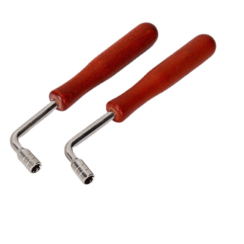 T-shaped 4 square hole drum key guitar lya piano guzheng tuning wrench inner square hexagon inner octagonal factory straight