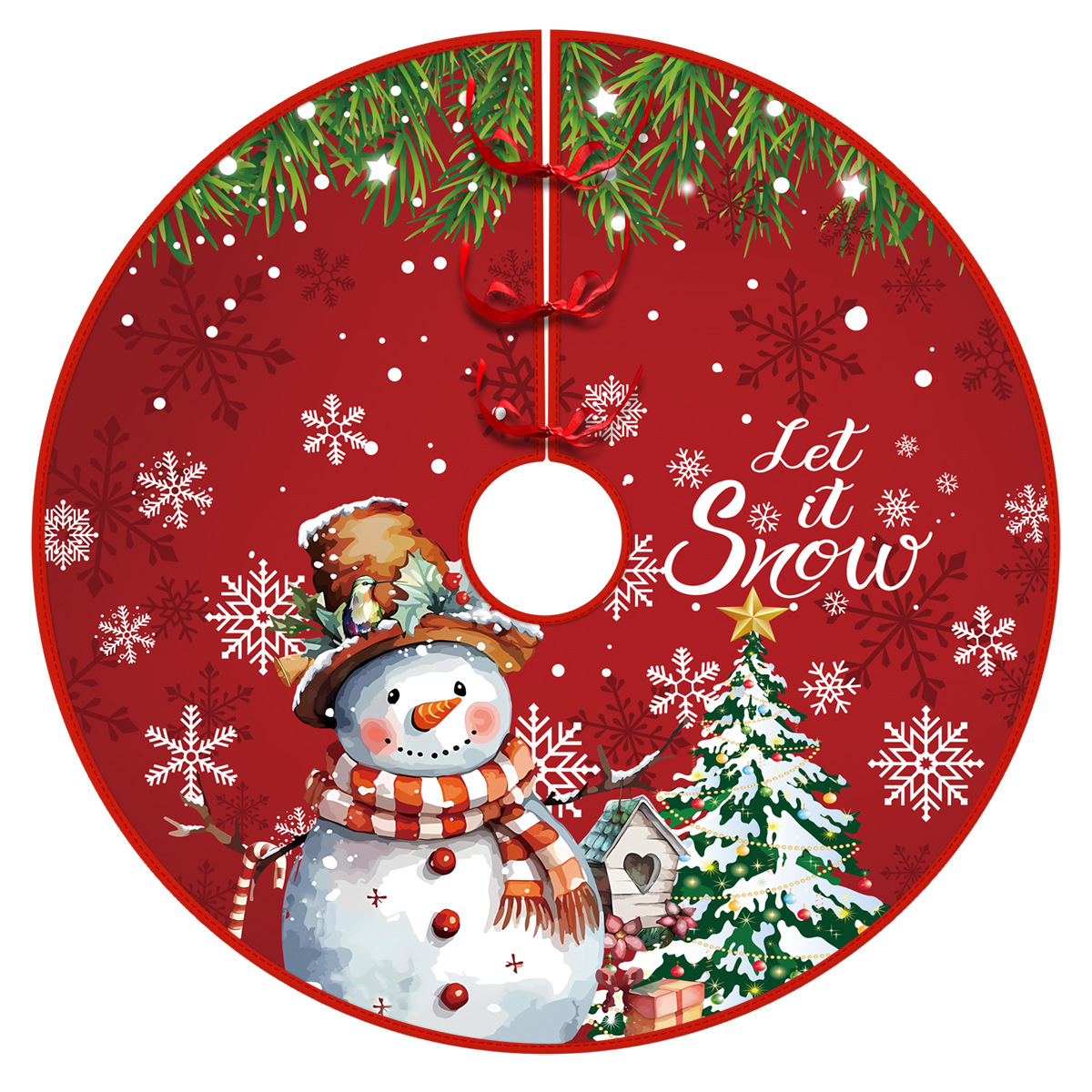 Christmas Tree Dress Snowman Christmas Holiday Party Decoration Tree Dress Elk Christmas Tree Decoration Ornaments Tree Dress