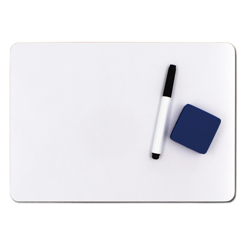 Picture of Double-Sided Small Whiteboard Wooden Frameless Desktop Writing Kidsren's Early Education English Home A4 Message Board Wooden Whiteboard