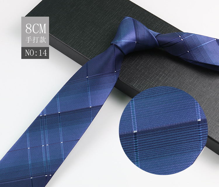 Picture of Men's Tie Business Shirt Stripesd Security Professional Formal Wear Wholesale Plus Logo Manufacturer 8cm Hand-Made