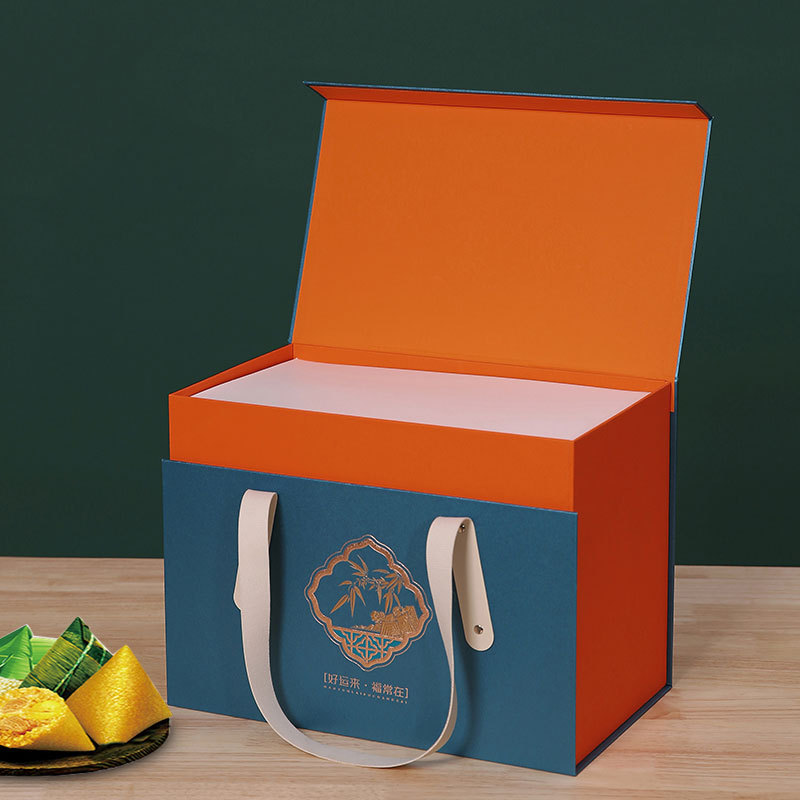 High-end Dragon Boat Festival Jiaxing zongzi gift box large portable empty gift box salted duck egg dried fruit gift box