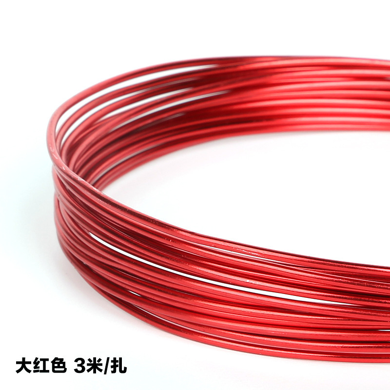 Picture of Wholesale 1mm-2.5mm oxidized colored aluminum wire DIY handmade material soft aluminum wire bicycle crafts ornaments