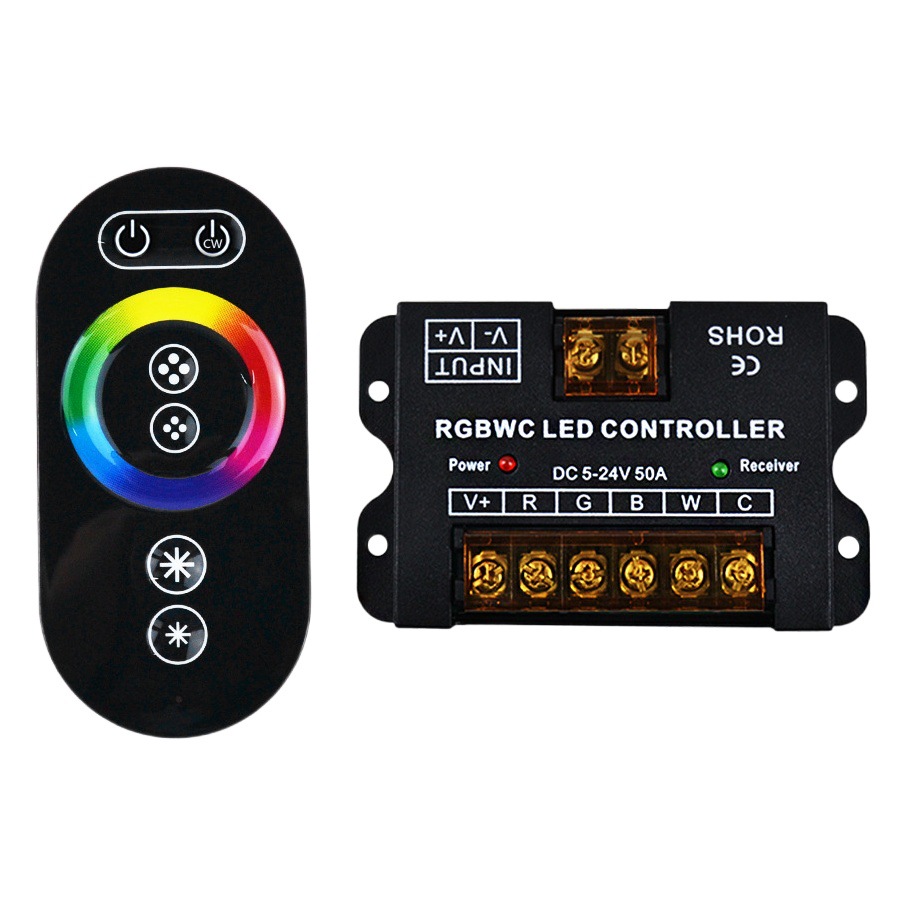 Iron Shell High-Power Led Controller Single-Color Dimmer Light Strip Light Box Dual Color Temperature Rgbwc Remote Control