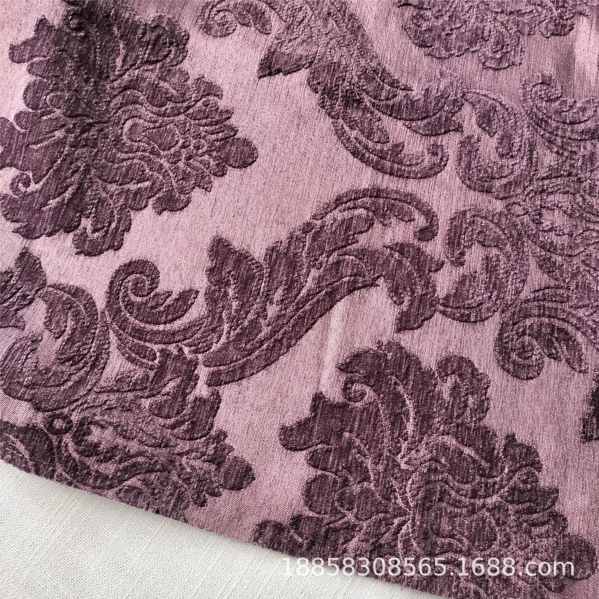 Manufacturer European chenille jacquard sand release decorative fabric high-grade European flower thickened quality chenille