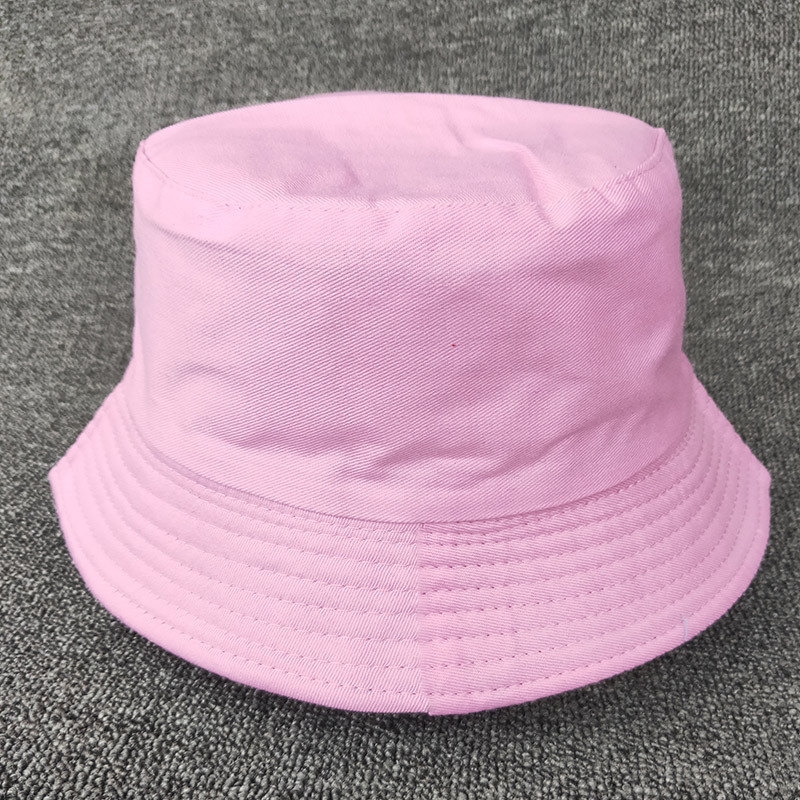 Picture of Cross-border adult fisherman hat solid color custom logo embroidery printing fisherman hat sunshade light plate custom basin hat