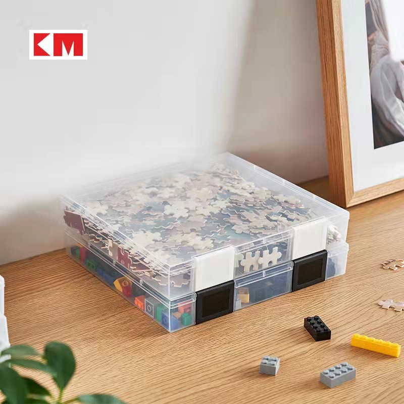 Foreign Trade Pu'Er Tea Cake Storage Box Lego Puzzle Organizer Desktop File Disassembly and Assembly Toy Storage Box