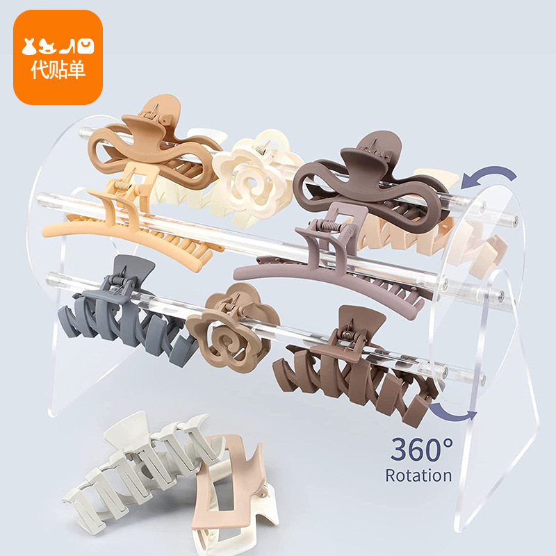 360-Degree Rotating Acrylic Cut Out Transparent Hairband Display Stand Watch Bracelet Counter Display Stand Hairband Storage