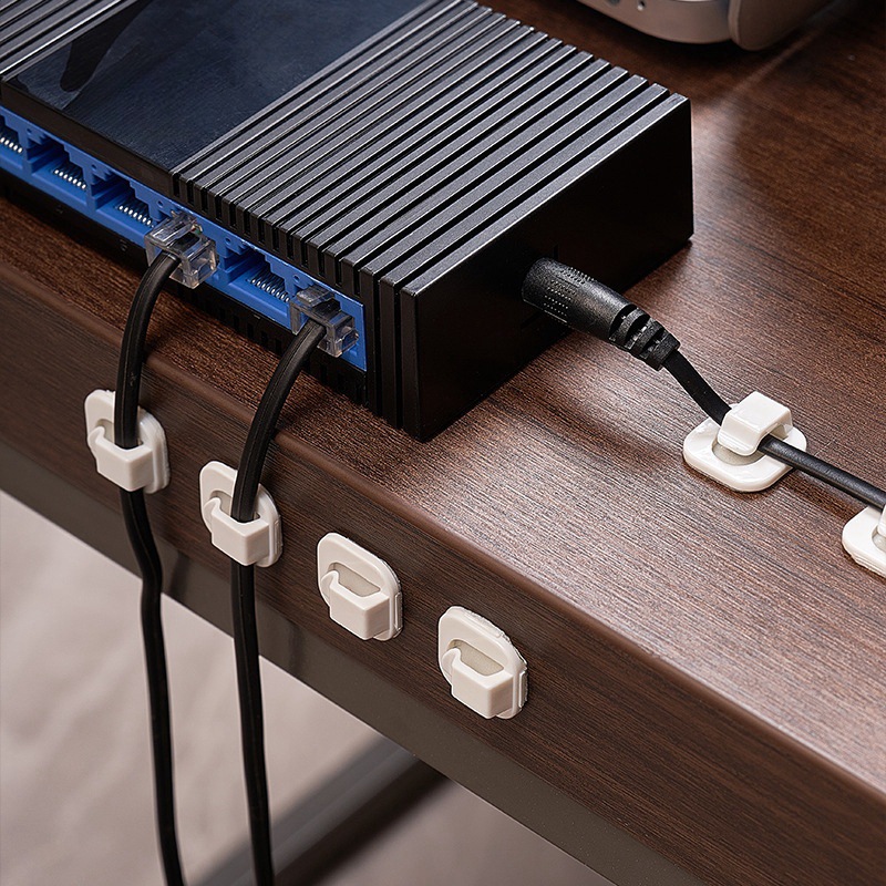 Japanese-style wire retainer wire routing open wire nail-free wall table storage buckle cable cord organizer