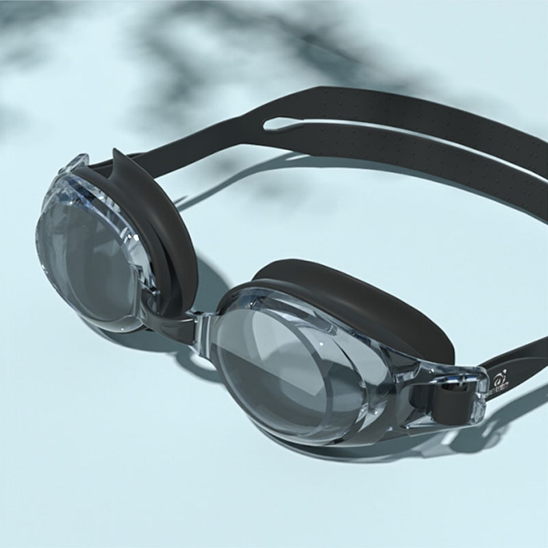 Picture of Swimming goggles HD waterproof anti-fog flat light myopia swimming glasses men and women adult eye protection swimming goggles factory wholesale