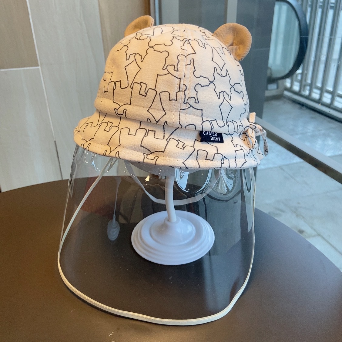 Picture of Newborn Baby Protective Face Cover Going Out Baby Anti-Droplet Hat Summer Sun Protection Hat Spring and Autumn