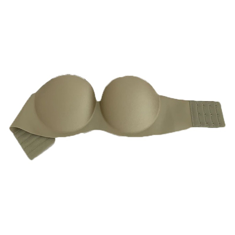 Summer new non-slip strapless invisible sexy bra wedding dress beauty back chest stickers small chest big push up underwear for women