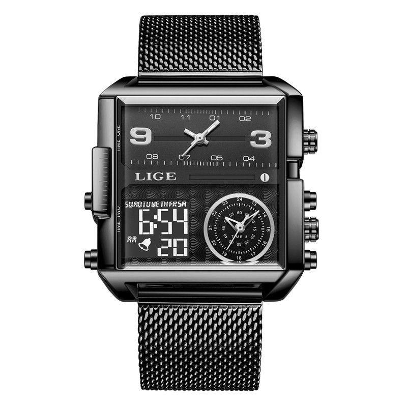 Picture of Dual Display Square Quartz Watch Men's Watch Fashion Business Personality Casual Large Dial Domestic Wristwatch Cross-border Wholesale