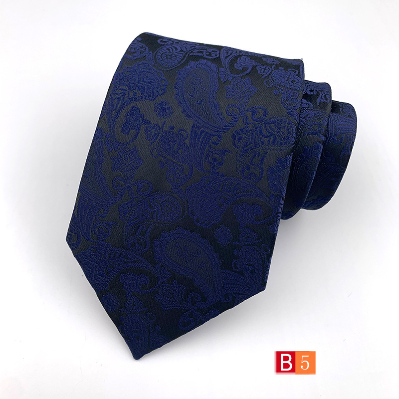 Picture of Tie Men's Polyester Jacquard Fabric Tie Cashew Flower Paisley 18 Color Men's Tie Factory Wholesale