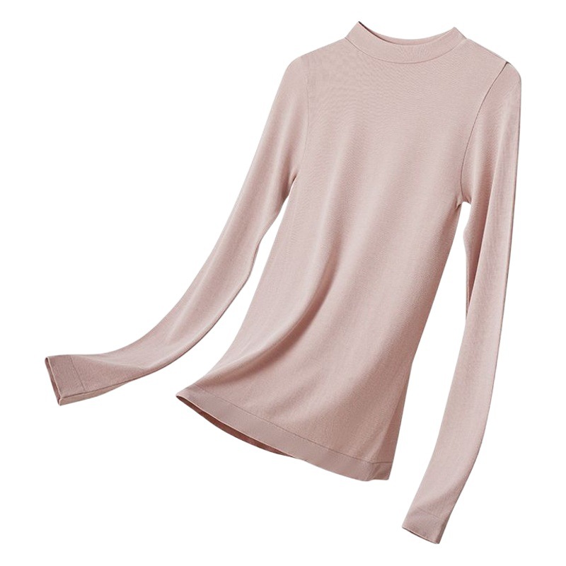 Picture of 2022 Autumn and Winter Sheep Wool Velvet Heating Fiber Thermal Underwear Women's Crewneck Small Collar Slim-fit Autumn Clothes