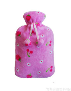Picture of 2000ml hot water bag knitted cover large cloth cover water-filled hot water bag flannel bag super soft knitted insulation